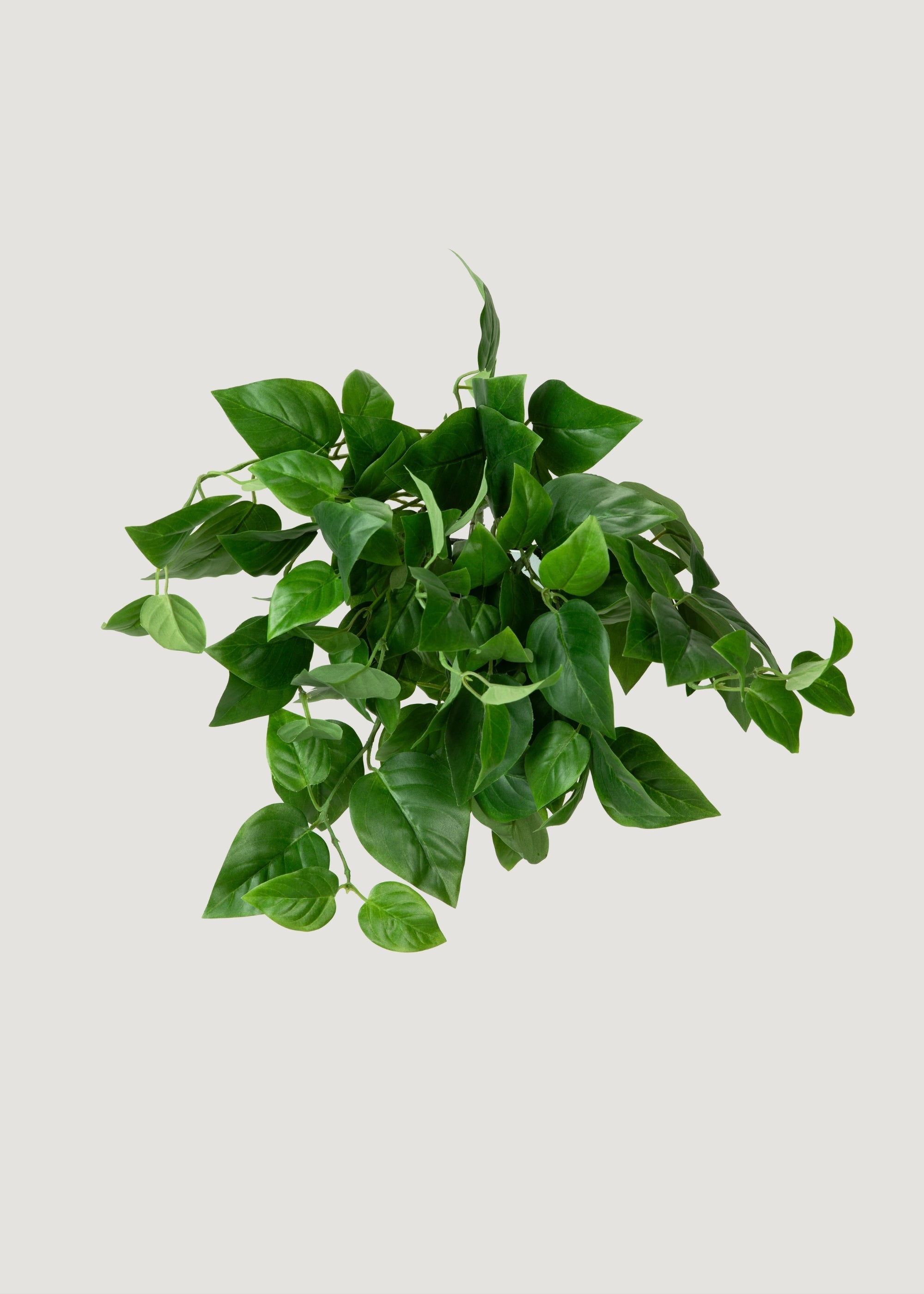 UV加工済みフェイク屋内/屋外用吊り下げフィロデンドロン植物 - 16インチ